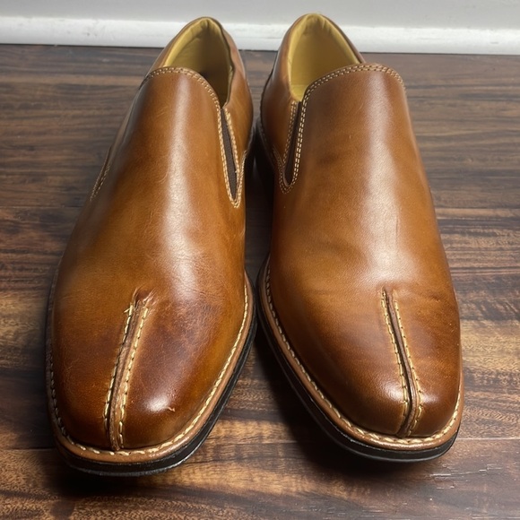 NEW SANDRO MOSCOLONI CENTER SEAM DOUBLE GORE TAN SLIPON DOUGLAS Size 8.5 D - Picture 6 of 15